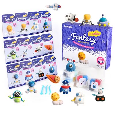 Both idea Air Dry Clay Kit, Space Theme | 12 Packs, Non-Toxic Kids Gift