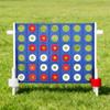 Eterfun Jumbo 4-to-Score Game Set, Giant 4-in-a-Row Tic Tac Toe for Outdoor Yard & Indoor Party, 4 FT Family Games for Teens and Adults with 42 Big Rings view 2