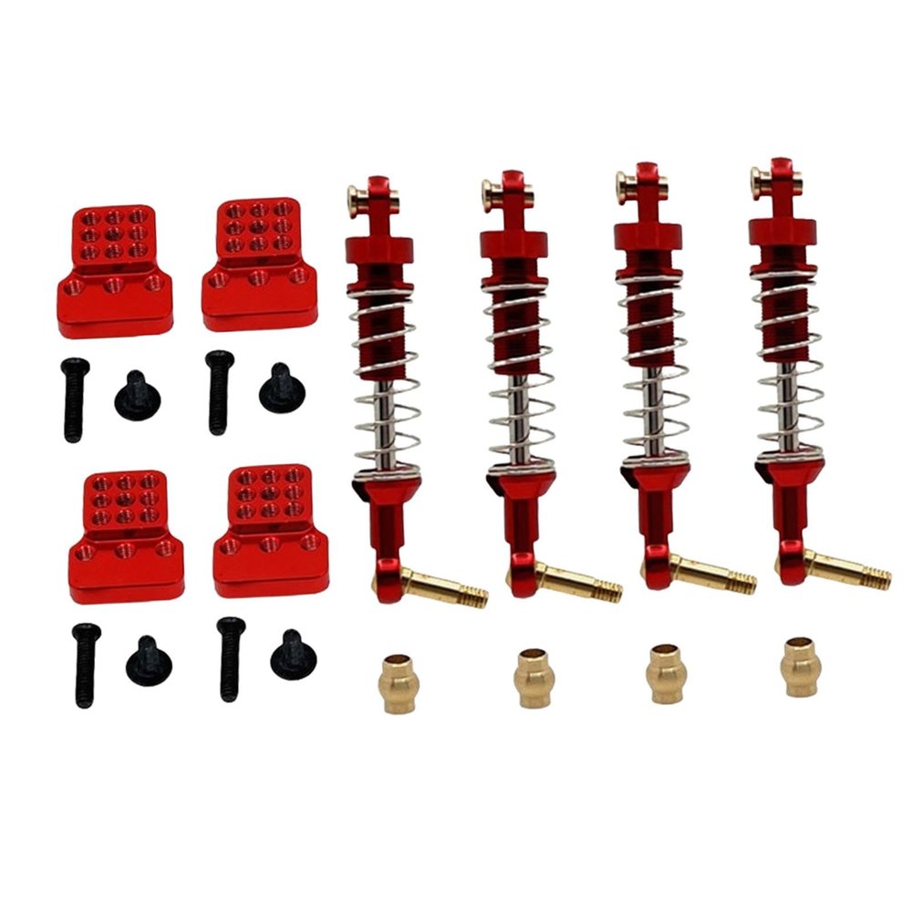 1:16 RC Shock Absorbers Upgrades, Professional Replacement, Rust Resistant with Shock Mount Spare Parts for C34 C44- Red