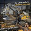Mudsterz Construction Rc Set of 4, Remote Control Excavator Set,360 Rotation Rechargeable 2.4ghz Remote Control Construction Vehicles with Cool LED Lights,Metal Parts,Real Sound(C * 1) view 2