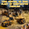 Mudsterz Construction Rc Set of 4, Remote Control Excavator Set,360 Rotation Rechargeable 2.4ghz Remote Control Construction Vehicles with Cool LED Lights,Metal Parts,Real Sound(C * 1) view 4