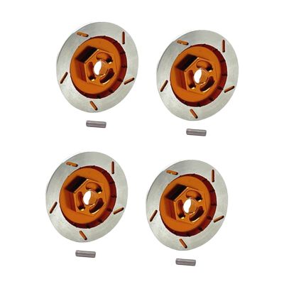 4Pcs 1/12 RC Wheel Brake Disc Replacement Parts for Crawler Car MN128, 12mm Hex DIY Modified Spare Parts- Gold