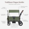 Evolur Trailblazer Wagon Stroller in Green view 4