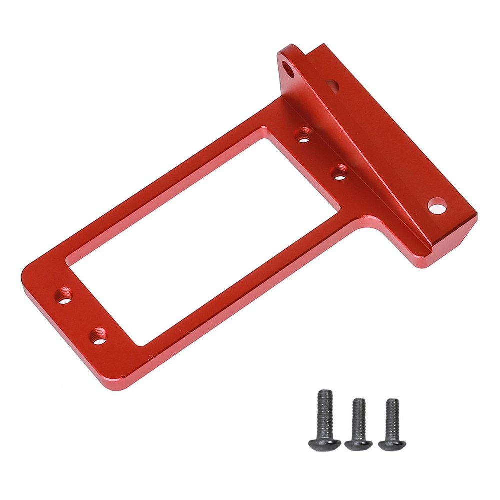Aluminum Alloy Servo Mount Professional Axle Mount Bracket for 1/10 RC Car Chassis Modification Kit- Red