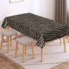 Reateforin Brown Beige Zebra Print Decor Tablecloth Rectangle Polyester Fabric Tablecloth,Animal Skin Pattern Jungle Theme Baby Table Cloths,Dining Kitchen Rectangular Table Cover,60" X90" view 1