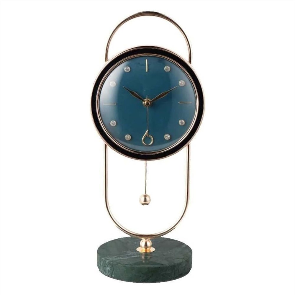 HKRVPXD Rustic Shelf Clock Silent Table, Pendulum Desk, Small Decorative Mantel Clocks for Living Room Bedside Decoration Gift