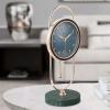 HKRVPXD Rustic Shelf Clock Silent Table, Pendulum Desk, Small Decorative Mantel Clocks for Living Room Bedside Decoration Gift view 2