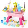 GGRH 2026 Upgraded Water Table for Toddlers 1-3 - Outdoor Toys for Kids Ages 4-8 with Pump, Summer Outside Sensory Activity Pool Toys, Kitchen Play Sink Toy with Running Water, Fishing Toy, Pink view 1