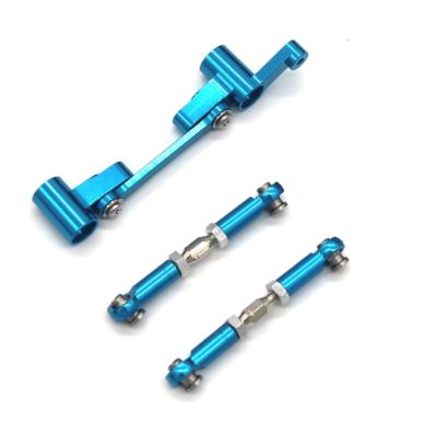 RC Crawlers Models For MJX 14210 14209 1/14 RC 4WD Remote Control Car Metal Upgrade Parts Steering Assembly Rod Model Modified Accessory(Blue)