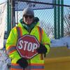 18 Inch Handheld LED Stop Paddle Sign - Dual-Sided Traffic Warning for Crossing Guards - Stop/Slow Safety Sign for School Zones and Road Control view 2