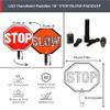 18 Inch Handheld LED Stop Paddle Sign - Dual-Sided Traffic Warning for Crossing Guards - Stop/Slow Safety Sign for School Zones and Road Control view 3