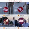 18 Inch Handheld LED Stop Paddle Sign - Dual-Sided Traffic Warning for Crossing Guards - Stop/Slow Safety Sign for School Zones and Road Control view 4