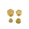 Pneumatic Flat Head Brass Exhaust Muffler M5 1/8" 1/4" 3/8" 1/2" Noise Muffler Fitting Solenoid Valve Filter Connector(SLM-03) view 1