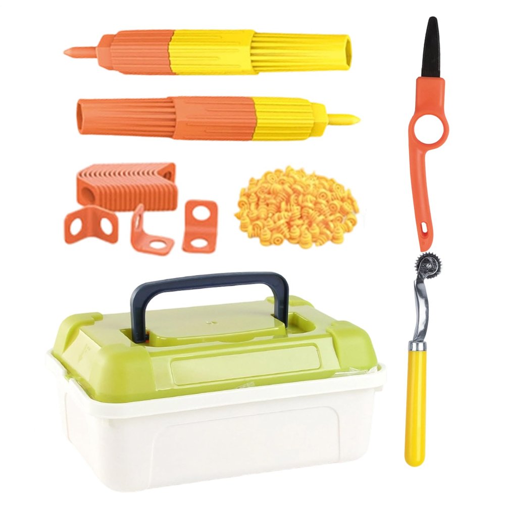 Children's Cardboard Building Tool Set, Educational & Fun, 19cm, Cardboard Construction Tools Kit, Kids Building Sets with Safe Serrated Cutter, Complete 148-Pieces, for School Crafts Making