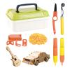 Children's Cardboard Building Tool Set, Educational & Fun, 19cm, Cardboard Construction Tools Kit, Kids Building Sets with Safe Serrated Cutter, Complete 148-Pieces, for School Crafts Making view 3