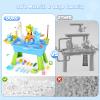 GGRH 2026 Upgraded Water Table for Toddlers 1-3 - Outdoor Toys for Kids Ages 4-8 with Pump, Summer Outside Sensory Activity Pool Toys, Kitchen Play Sink Toy with Running Water, Fishing Toy, Blue view 4