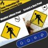 Kindevieft 24"/30" Solar Pedestrian Crossing Sign Flashing,Street Traffic Warning Sign with Solar Powered, Aluminum Ip65 Weatherproof Crosswalk Signs for Urban Road, School 24in view 2