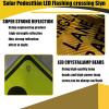 Kindevieft 24"/30" Solar Pedestrian Crossing Sign Flashing,Street Traffic Warning Sign with Solar Powered, Aluminum Ip65 Weatherproof Crosswalk Signs for Urban Road, School 24in view 4