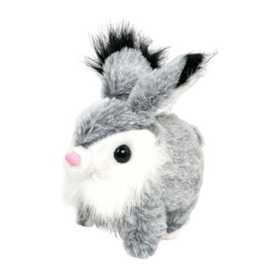 getuse Rabbit Interactive Electronic Pet Toy with Wiggle Ears Sounds Movements Portable Cute Bunny for Children Kids Gifts- Light Gray
