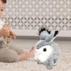 getuse Rabbit Interactive Electronic Pet Toy with Wiggle Ears Sounds Movements Portable Cute Bunny for Children Kids Gifts- Light Gray view 2