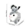 getuse Rabbit Interactive Electronic Pet Toy with Wiggle Ears Sounds Movements Portable Cute Bunny for Children Kids Gifts- Light Gray view 3