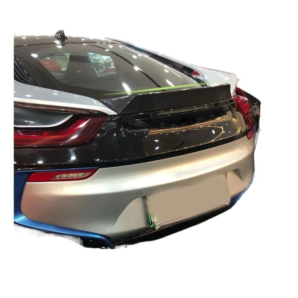 Carbon Fiber/FRP Rear Trunk Spoiler Boot Lip Wing Compatible For BMW I8 2014-2018 Carbon Fiber Rear Trunk Spoiler Wing Boot Lip(Carbon Fiber)