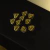 10Pcs 8 Sided Dices Set Acrylic D8 Polyhedral Dice 15mm for Role Playing Game RPG Party Bar Card Game- Yellow view 2