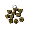 10Pcs 8 Sided Dices Set Acrylic D8 Polyhedral Dice 15mm for Role Playing Game RPG Party Bar Card Game- Yellow view 4