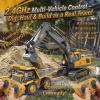 Mudsterz Construction Rc Set of 4, Remote Control Excavator Set,360 Rotation Rechargeable 2.4ghz Remote Control Construction Vehicles with Cool LED Lights,Metal Parts,Real Sound(4-Piece Set) view 3
