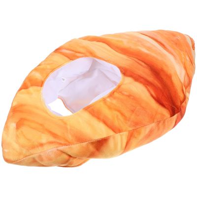 BESPORTBLE Croissant Plush Cosplay Hat Costume Accessory for Party and Performance, Cute Stuffed Headgear for Festival and Birthday Celebration,