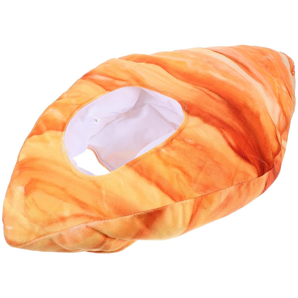 BESPORTBLE Croissant Plush Cosplay Hat Costume Accessory for Party and Performance, Cute Stuffed Headgear for Festival and Birthday Celebration,