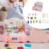 Wooden Play Kitchen Set Pretend Play Cooking & Baking Kit for Preschool Kindergarten Fine Motor Skills Birthday Gift- Set B view 3