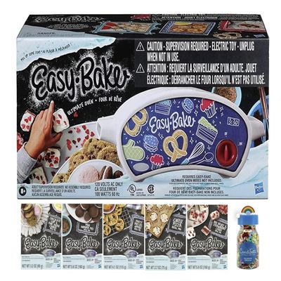 Easy Bake Ultimate Oven Baking Bundle (Oven + 5 Pack of Mixes + Rainbow Sprinkles) Gift Set for Kids 8yrs and Up