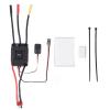 - 60A Brushless ESC, 60A Brushless Motor Electric Speed Controller, All Weather Design with Enhanced Guard Features, for 1/10 RC Cars Trucks Buggies, Alum view 1