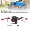 - 60A Brushless ESC, 60A Brushless Motor Electric Speed Controller, All Weather Design with Enhanced Guard Features, for 1/10 RC Cars Trucks Buggies, Alum view 3