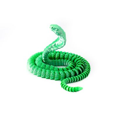 3D Printed Snake 3D Printed Toy Cobra Articulated for Home Office Executive Desk Decoration Surprise Fantasy Gifts-Pearl Green||55cm/21.7in