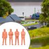 blloocod 4 Pieces Miniature Suit Wearing Man Crafts Collectibles Businessman Figure Model for Fairy Garden Dioramas Desktop Decoration- 2.8cm view 3