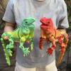 3D Printed Stuff 3D Prints Realistic Lizard Articulated for Stress Relief Home Office Decompression Decor Executive Desk Toys-Blue Rainbow||19.5cm/7.7in view 3