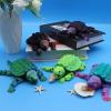 3 d Printed Animals 3D Print Toys Alligator Snapping Turtle Articulated Mouth 17.6x8.6cm/6.9x3.4in Articulated for Stress Relief Home Office Decompression Decor Executive Desk Toys-Laser Green view 4