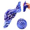 3D Printed Slime Ball Fidget Toy, Gear Sphere Twistable Sensory Fidget Sphere, Hypnotic Spinner Desk Toy for Office, Home, School and Travel (Blue-Silver Gradient, Small) view 1