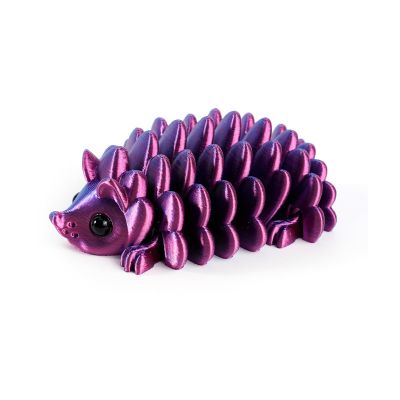 3D Toys 3D Printed Mini Animals Pinecone Hedgehog 7.5cm/3in Articulated for Home Office Executive Desk Decoration Surprise Fantasy Gifts-Laser Purple