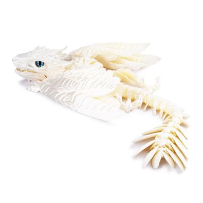 3-d Printed Dragon 3-d Printed Toys Feathered Dragon Articulated for Home Office Executive Desk Decoration Surprise Fantasy Gifts-Silk White||29cm/11.4in