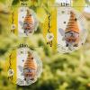 Rustic Dwarf Bees Daisy Flower Honey Round Wind Spinner 8", 3D Stainless Steel Wind Spinners for Yard and Garden Welcome Word Yellow Flax Indoor Outdoor Metal Hanging Craft Ornaments for Porch Lawn view 3