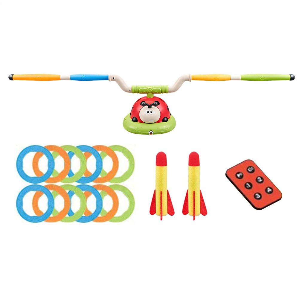 Musical Jump Toys, Ladybug Rocket Jumper, Interactive Children Play Set, Easy Remote Activity, Safe Bounce Mechanism, Excellent Outdoor Entertainment Equipment, Child Use Garden Patio