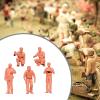 1/64 Scale Miniature Figures Micro Landscape Decor Collectibles Tiny Repair Workshop Model Kit Miniature People Figurines 5 Pieces- 2.8x1x1cm view 2