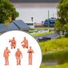 1/64 Scale Miniature Figures Micro Landscape Decor Collectibles Tiny Repair Workshop Model Kit Miniature People Figurines 5 Pieces- 2.8x1x1cm view 3