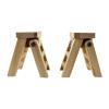 2Pcs Miniature Wooden Step Ladder Dollhouse Furniture Foldable Ladder 2.17x1.30x1.97inch Photo Props Fairy Garden Accessories view 1