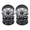 4Pcs 1/10 Scale On-Road Aluminum Wheel Rims for HSP 94123 94122 94103 for Sakura D3 D4 RC Racing Car confident(Black-A) view 1