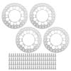 4Pcs RC Beadlock Wheel Rim Ring, Aluminum Alloy Replacement Ring for Axial SCX10 90046 and, 1.9in CNC Machined Beadlock Rings with 96 Screws, Durable Wear Resistant Ac (Silver) view 1