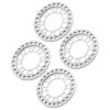 4Pcs RC Beadlock Wheel Rim Ring, Aluminum Alloy Replacement Ring for Axial SCX10 90046 and, 1.9in CNC Machined Beadlock Rings with 96 Screws, Durable Wear Resistant Ac (Silver) view 2